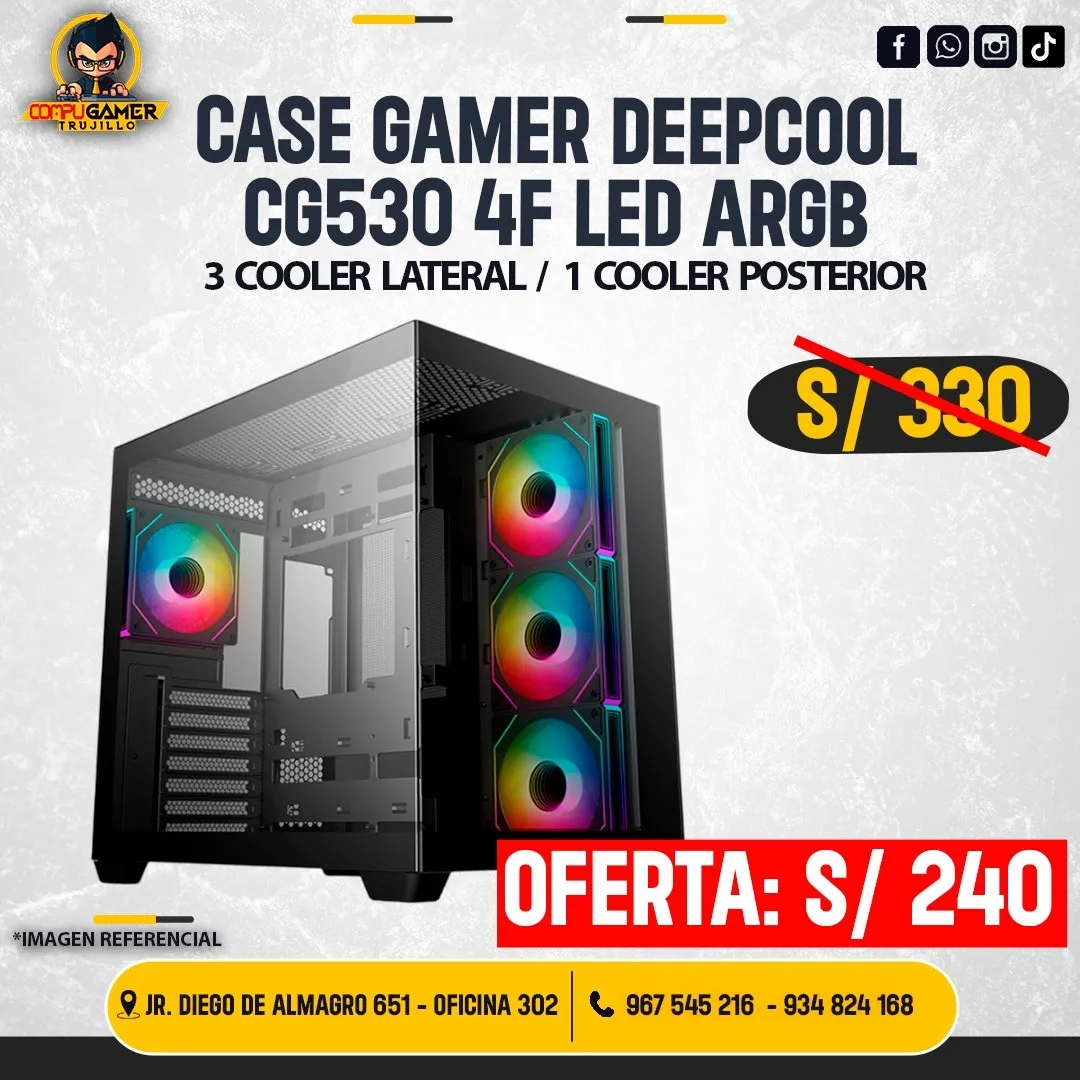 CASE DEEPCOOL CG530 4F ARGB BLACK