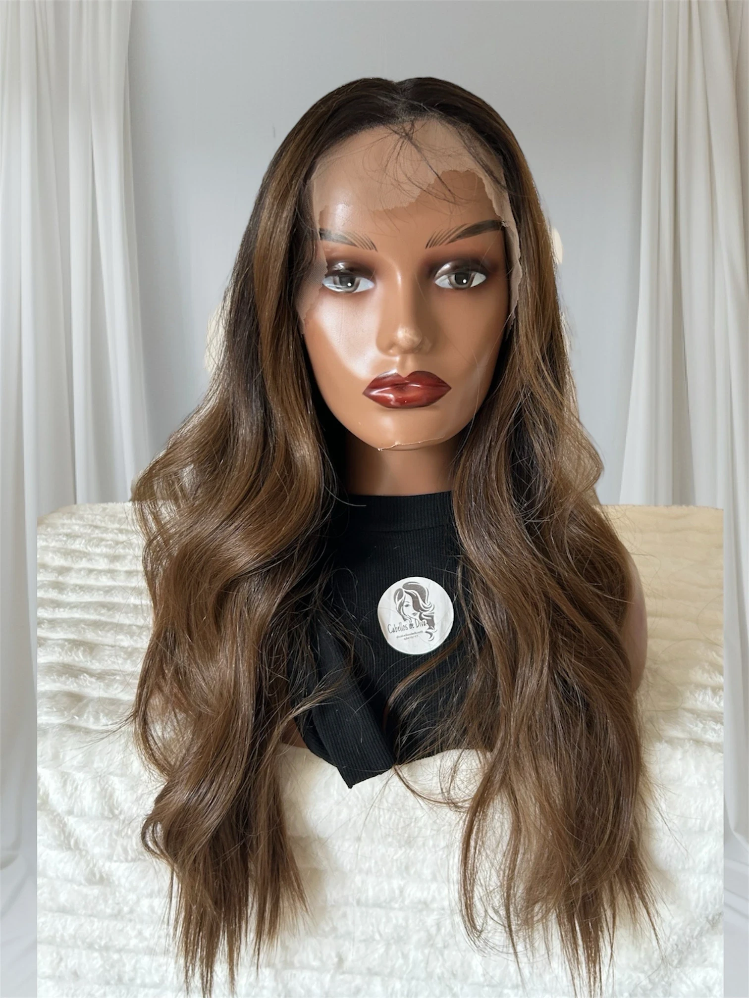 Peluca semi natural de 26” frontal lace 13x46 4
