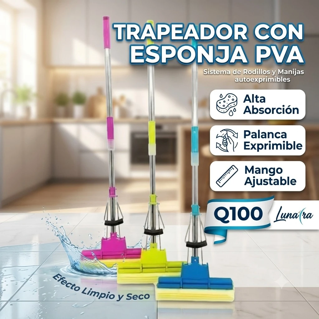 TRAPEADOR CON ESPONJA 🧽 PVA