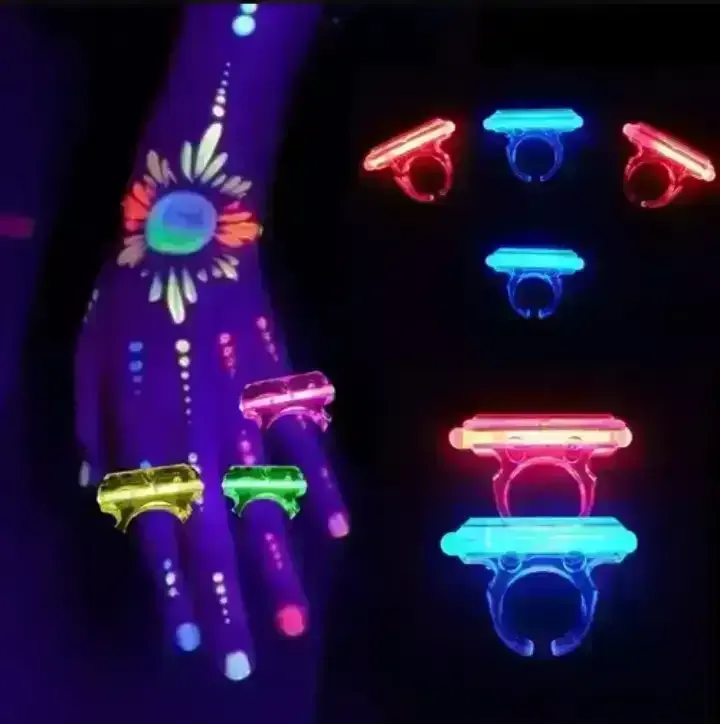 Anillos neon 6 piezas colores surtidos 