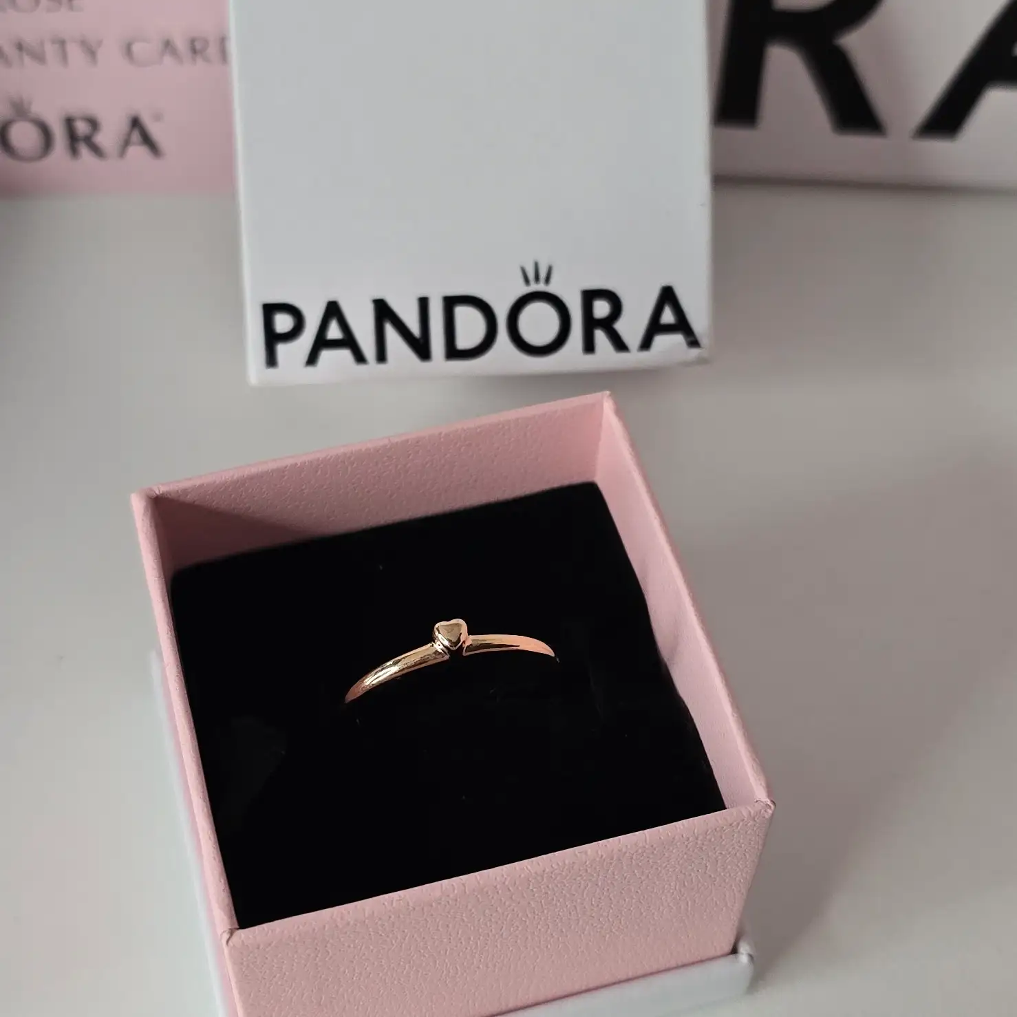 Pandora Rose Gold puzzle heart Rose gold ring 4