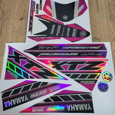 Xtz 150 calcomanias cuadros 2024 tornasol fucsia