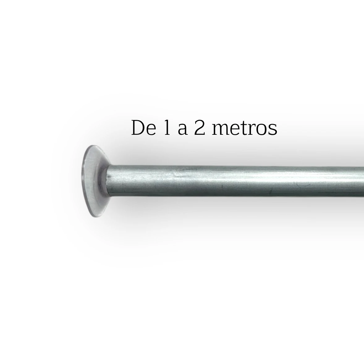 Barral aluminio comun para baño de 1 a 2 metros 