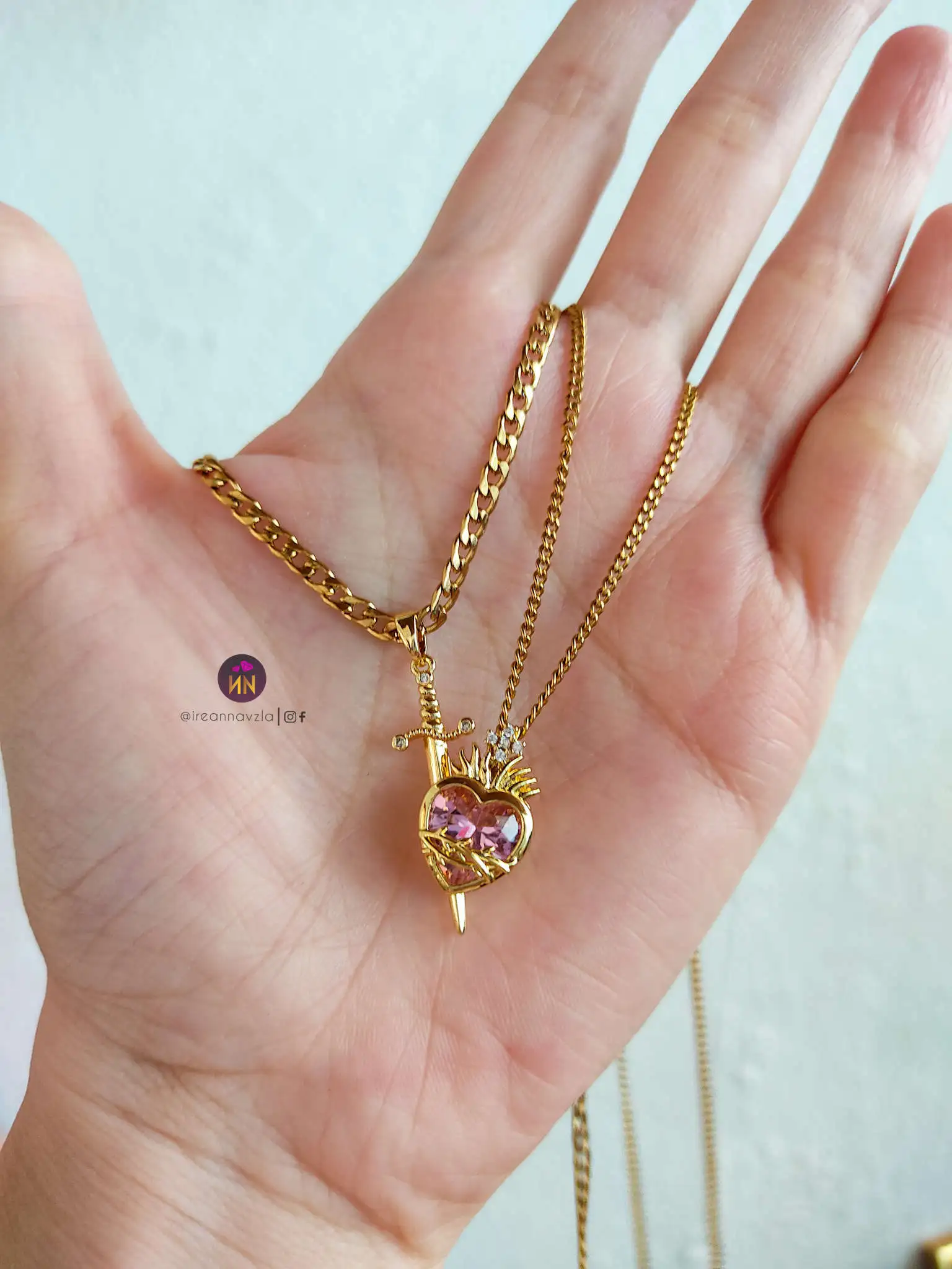 Cadenas corazón espada 💖 4