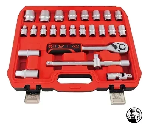 Kit Set 37 Bocallaves Tubo Tuerca Ajustable Criquet Cromo 3