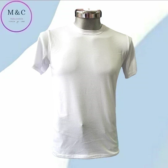 Playera lisa M blanca manga corta 
