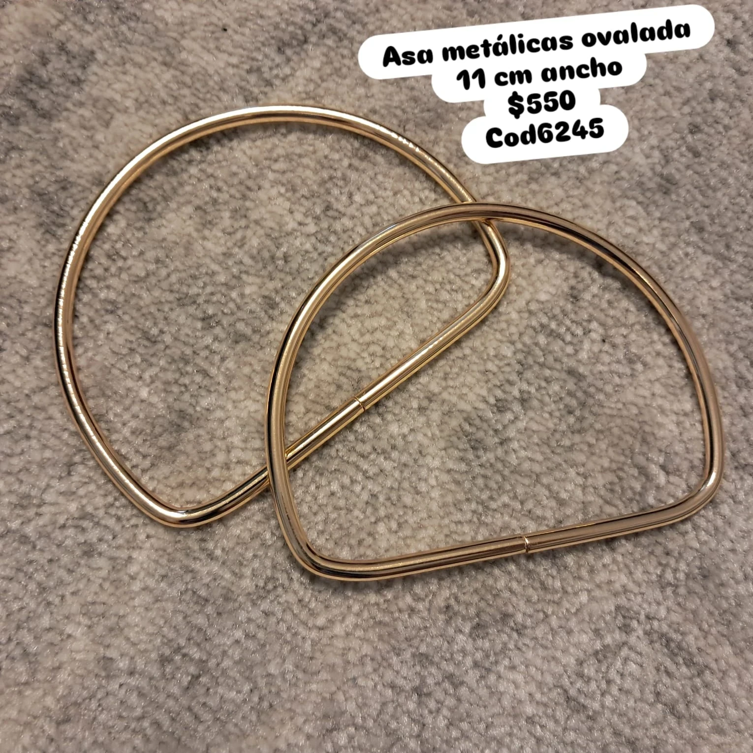ASA METALICA OVALADA