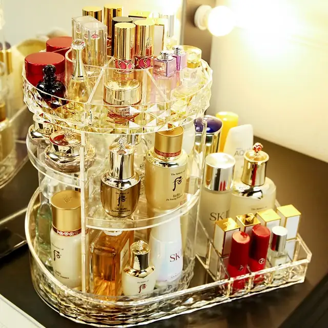Organizador Giratorio Para Accesorios De Maquillaje 