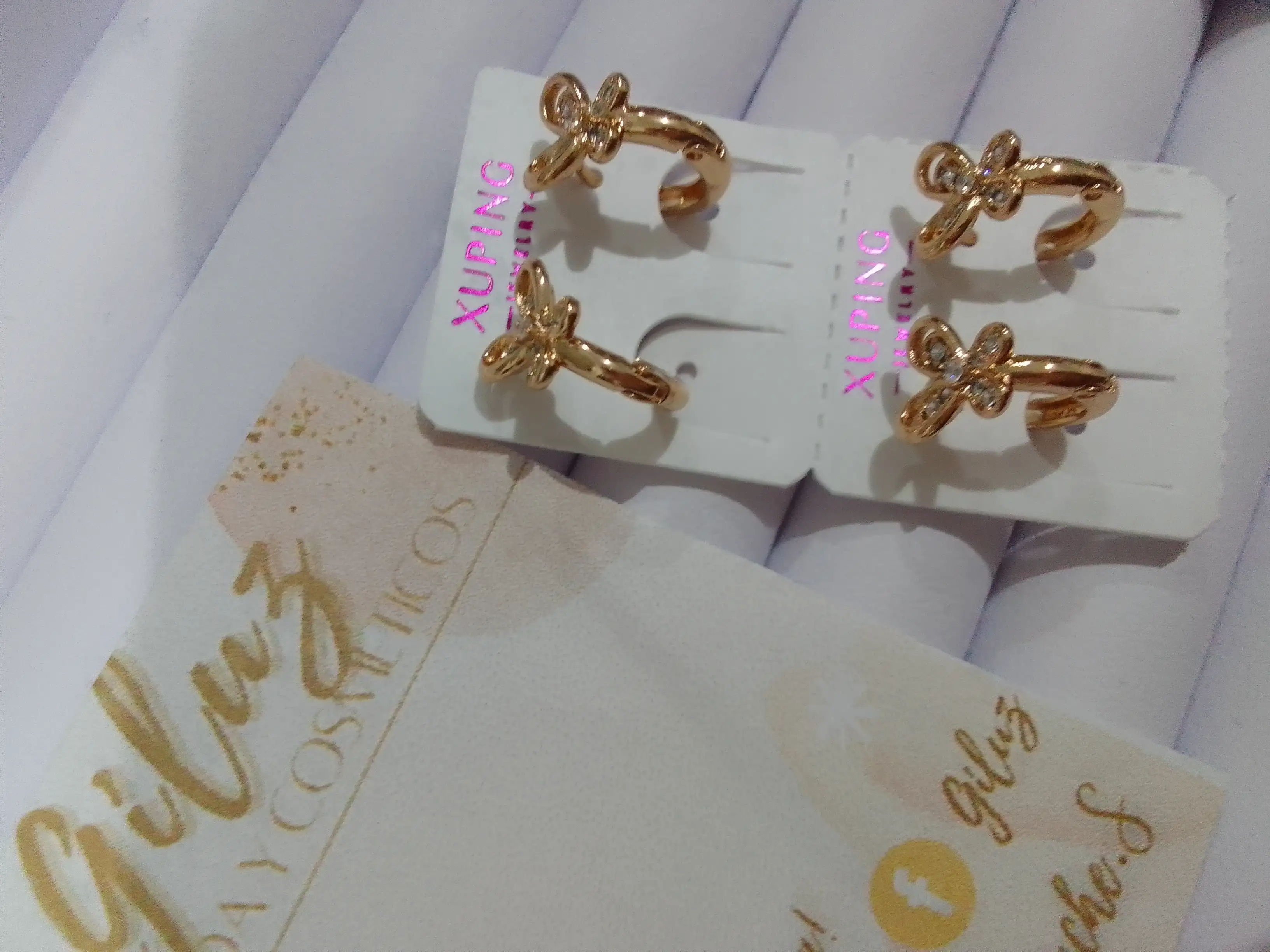 Mini argollas xuping 