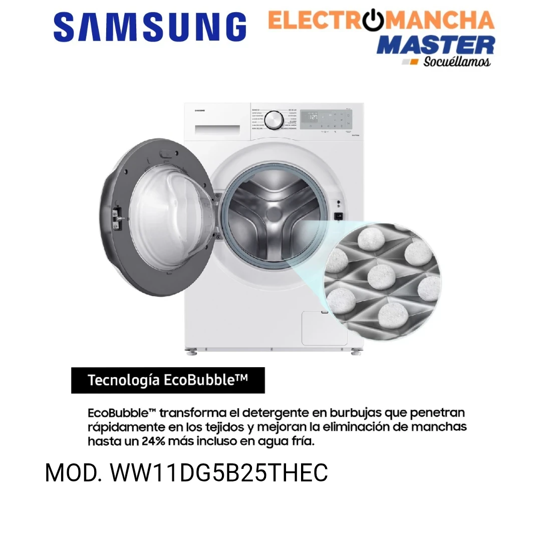 LAVADORA SAMSUNG WW11DG5B25THEC 11 KILOS 1400 RPM CLASE A  3