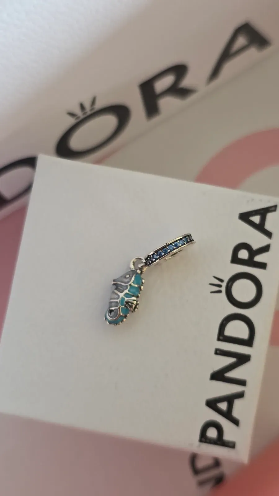 Pandora Tropical Seahorse Pendant Charm Turquoise 2