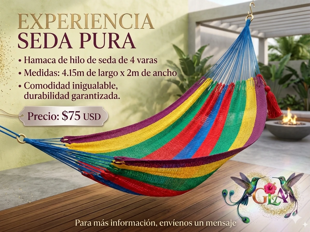 Hamaca de hilo de seds, 4 varas 
