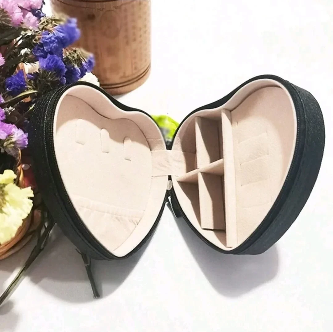 Joyero de viaje en forma de corazón  2