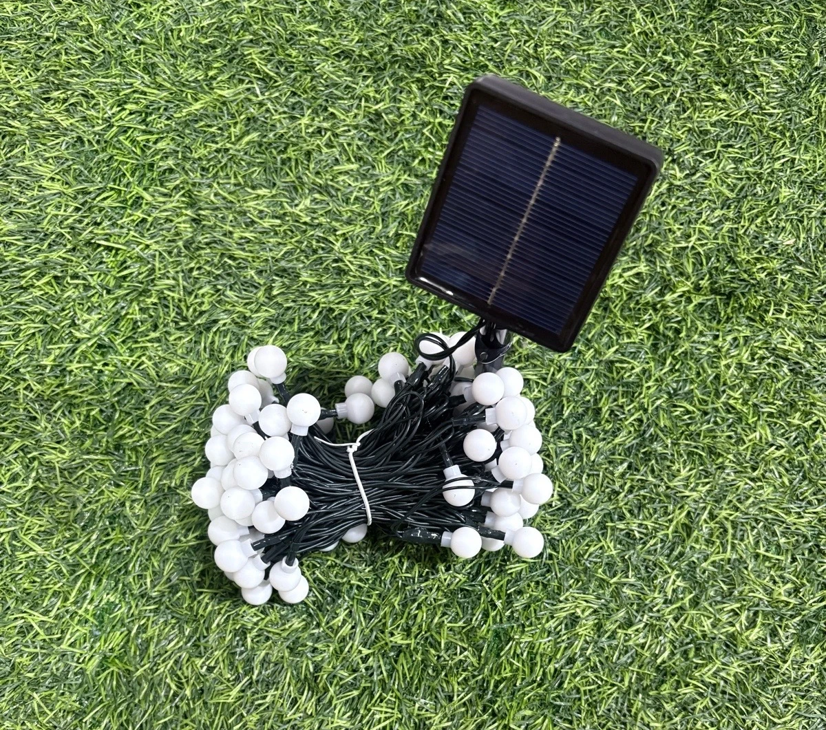 Guirnalda de 100 Luces LED 10 Metros Solar Esferas Decorativas para Exterio 2
