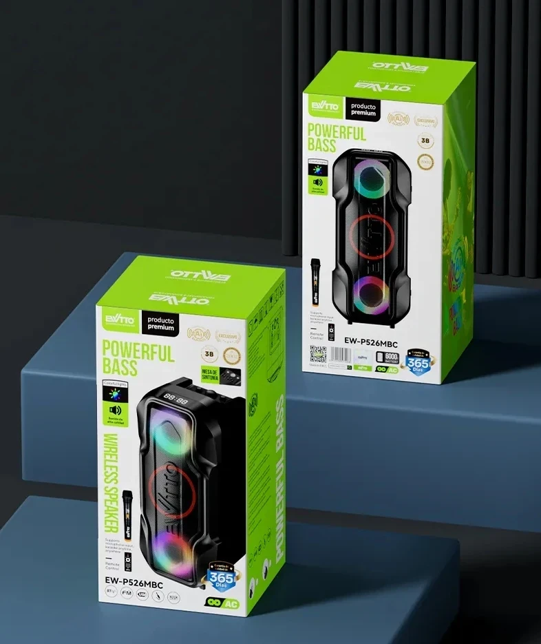 Altavoz Inalámbrico Bluetooth EWTTO EW-P526MBC | Electrónica Joma 5