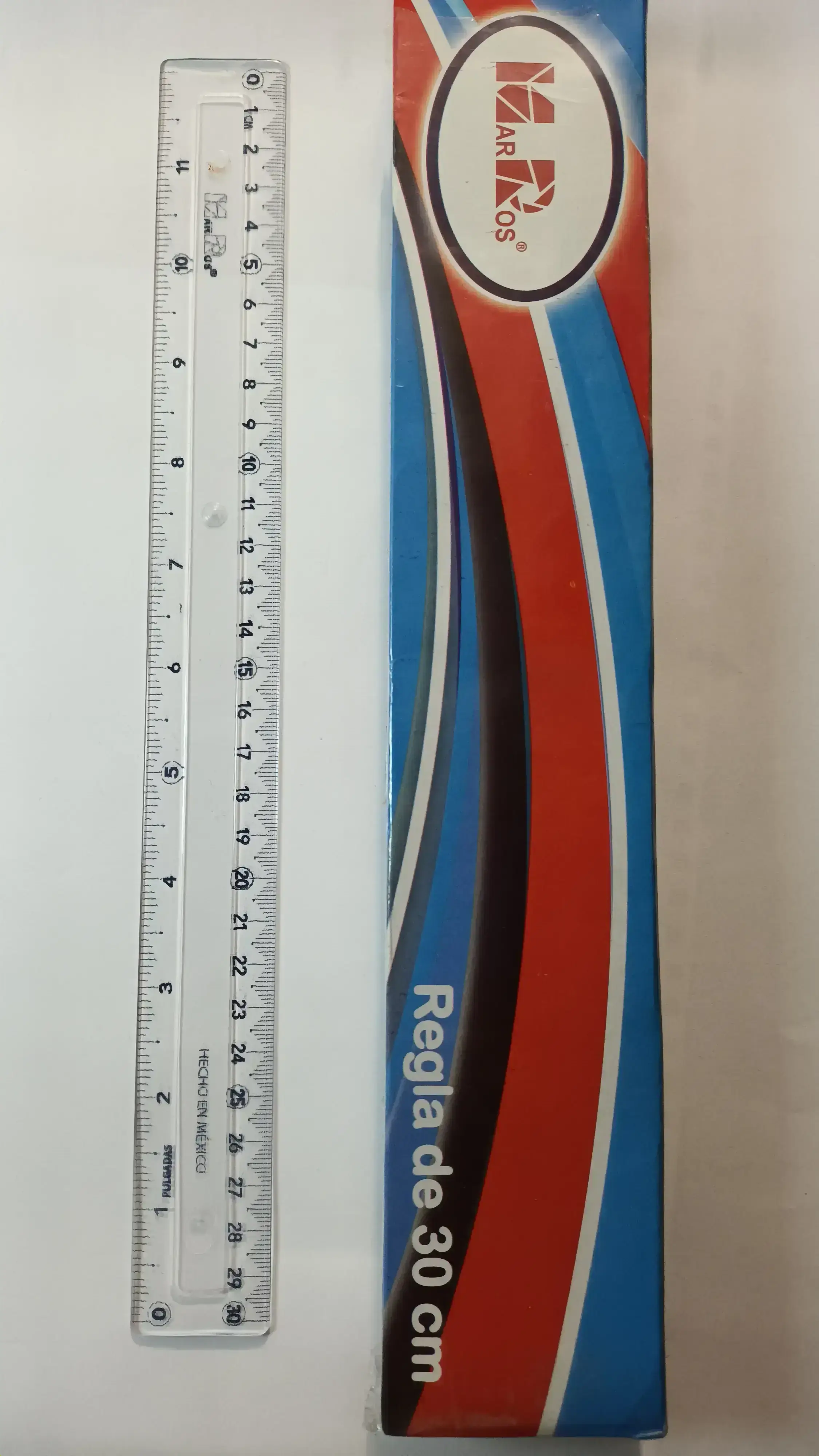 REGLA DE PLASTICO MARROS 30 CM