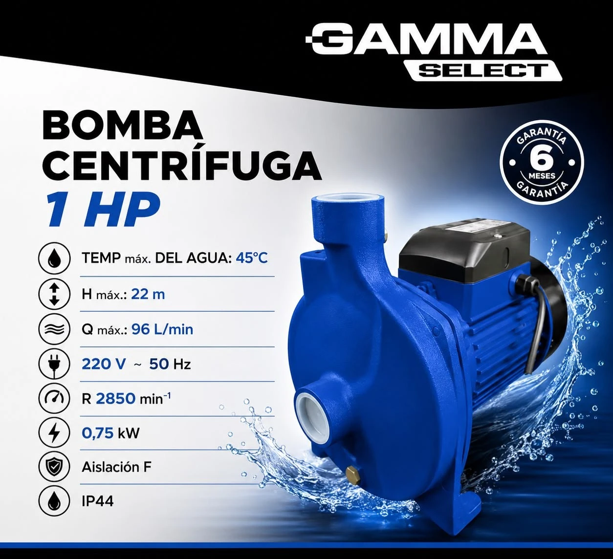 BOMBA CENTRIFUGA GAMMA 1HP