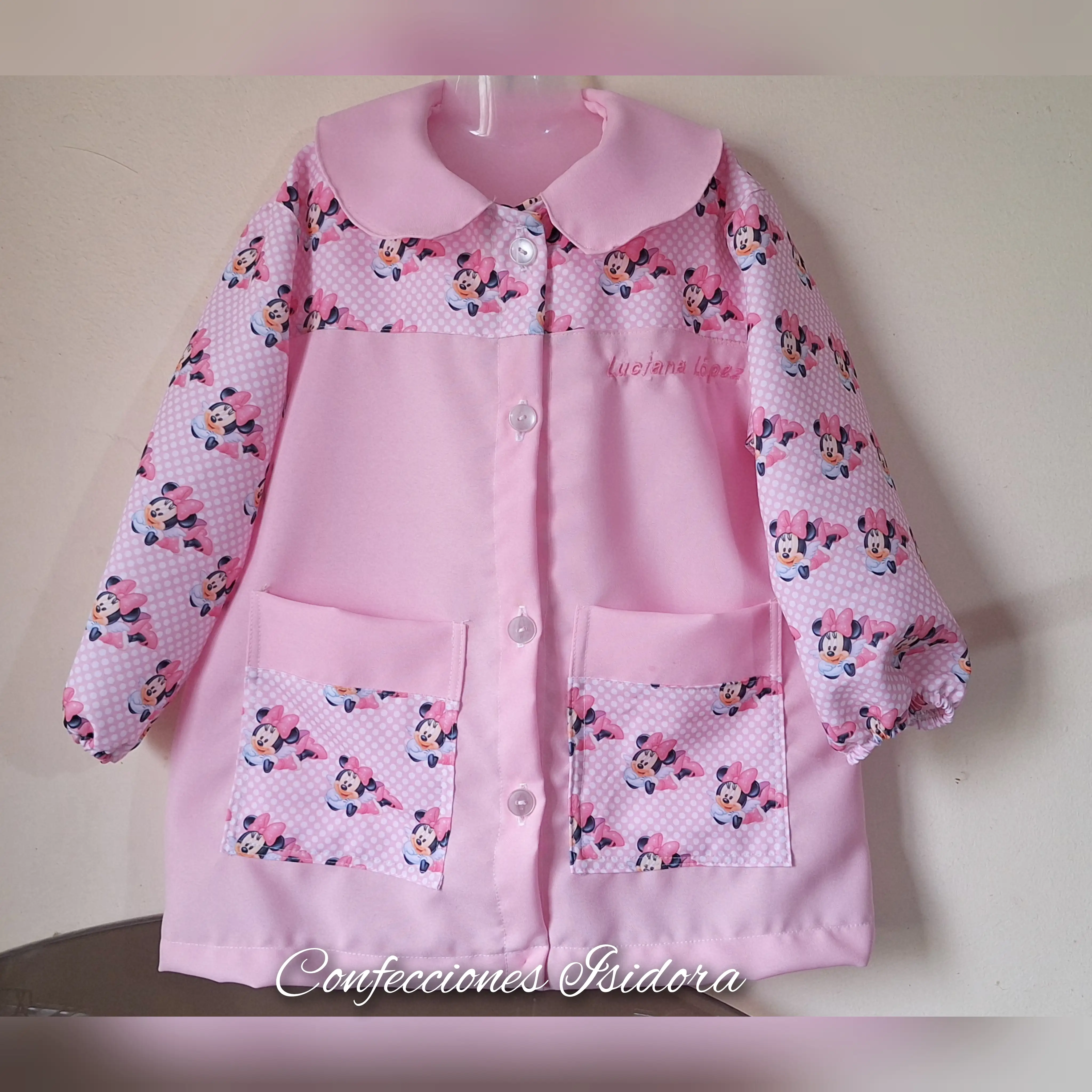 Delantal minnie, rosado