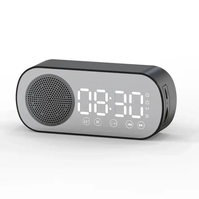 PARLANTE BLUETOOTH RELOJ DIGITAL ALARMA DESPERTADOR 