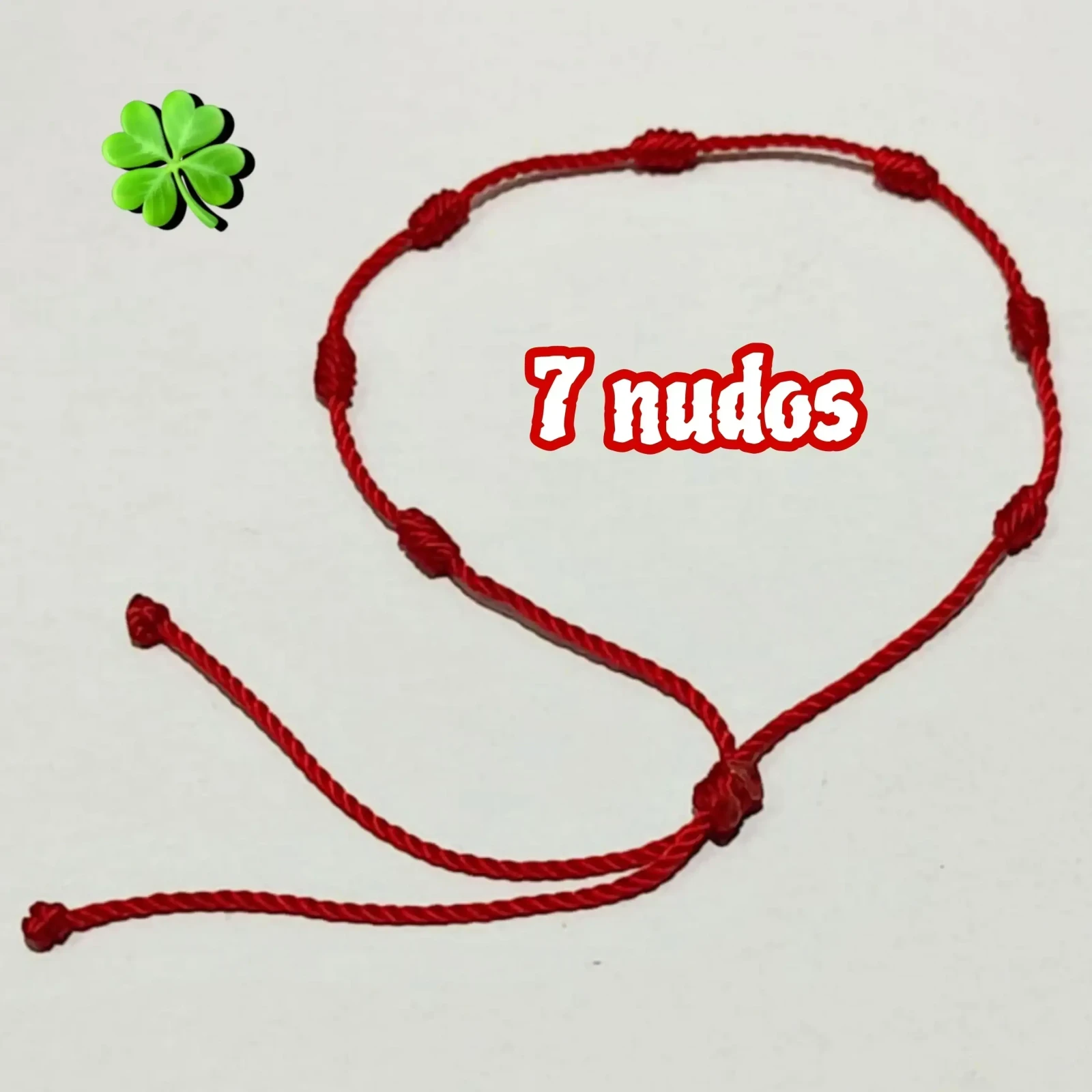 Pulsera Roja de 7 Nudos