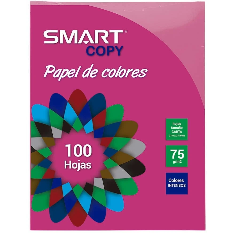 Hojas rosa pastel 100 t/carta