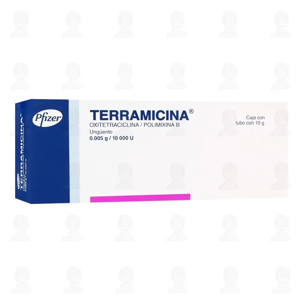 Terramicina 0.005g/10 000U Ungüento, Tubo con 10 gramos (Oxitetraciclina, Polimixina B) 