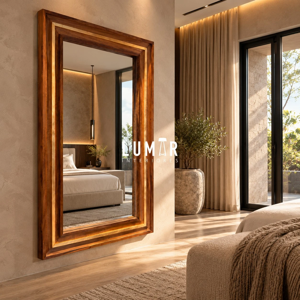 Espejo JASPE Parota Gold 3