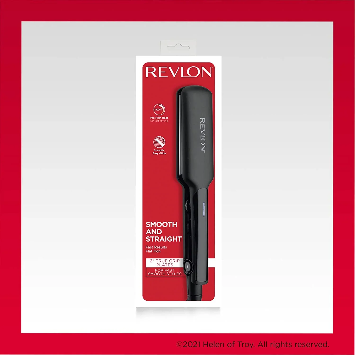 Plancha plana de cerámica para cabello Revlon Fast Results de 2 pulgadas 2
