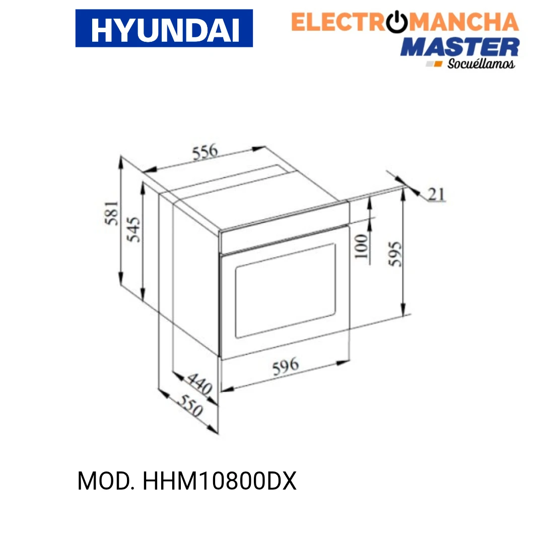 HORNO HIUNDAY MULTIFUNCION 80 LITROS CLASE A 7
