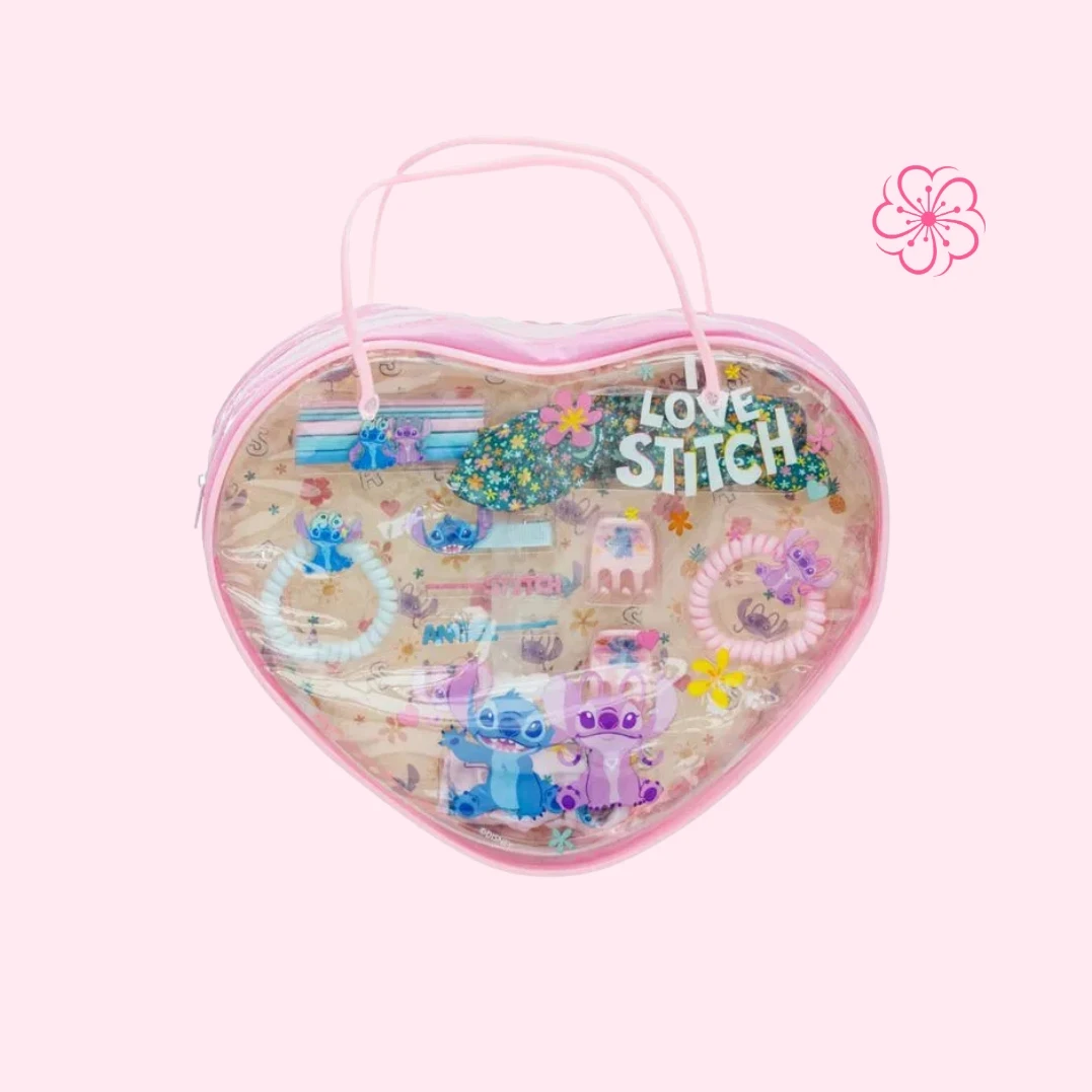 Kit Maleta Corazon Stitch 