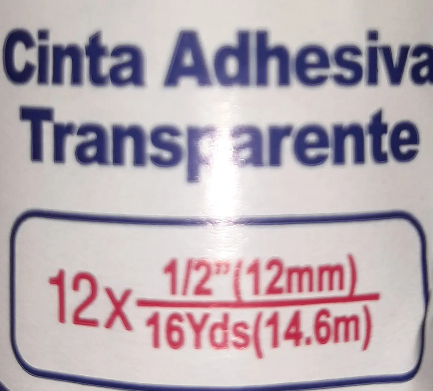 Cinta adeshiva transparente 12x 1/2"(12mm 2