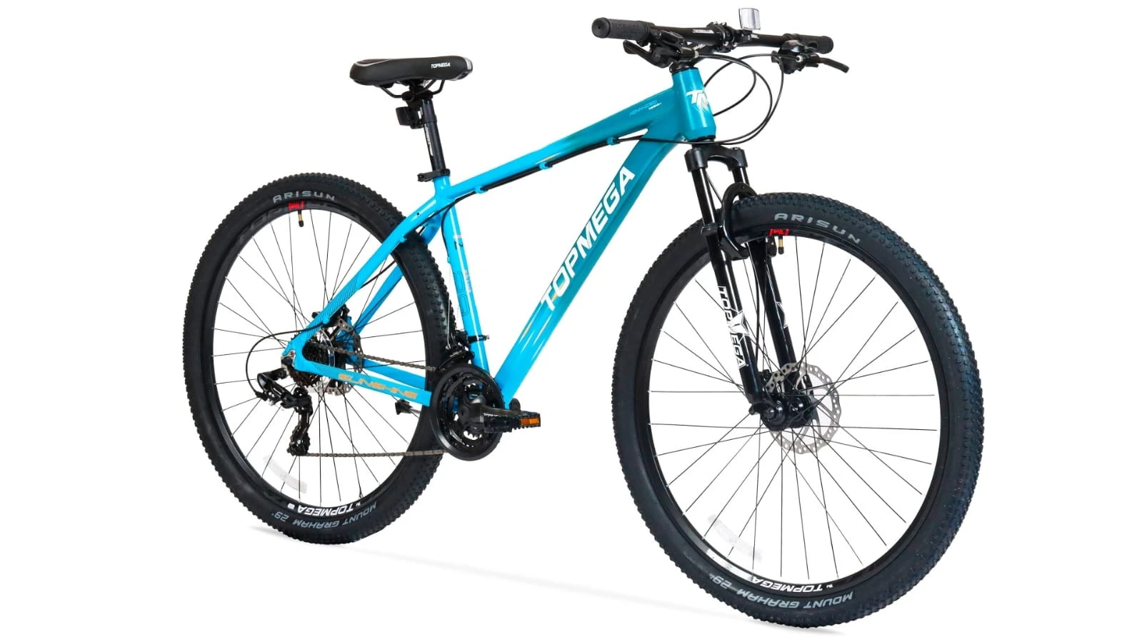 BICICLETA MOUNTAIN BIKE TOPMEGA 21 VELOCIDADES CELESTE