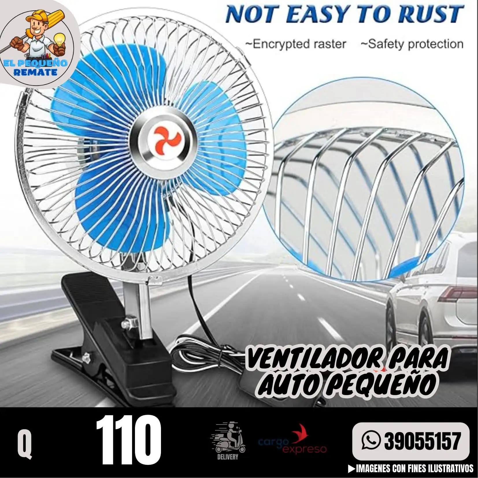 VENTILADOR PARA CARRO PEQUEÑO 2
