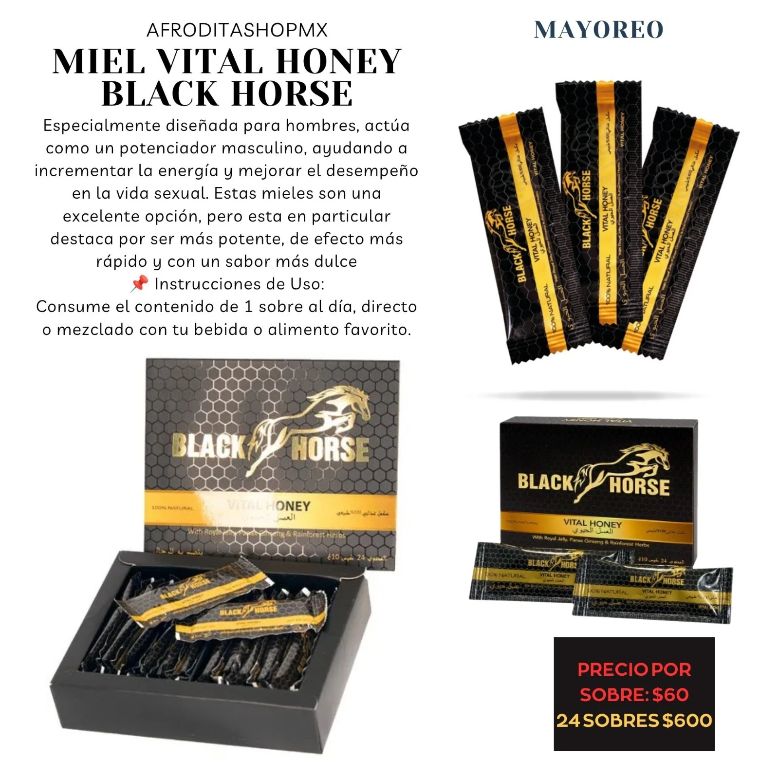 Miel Vital Honey Black Horse