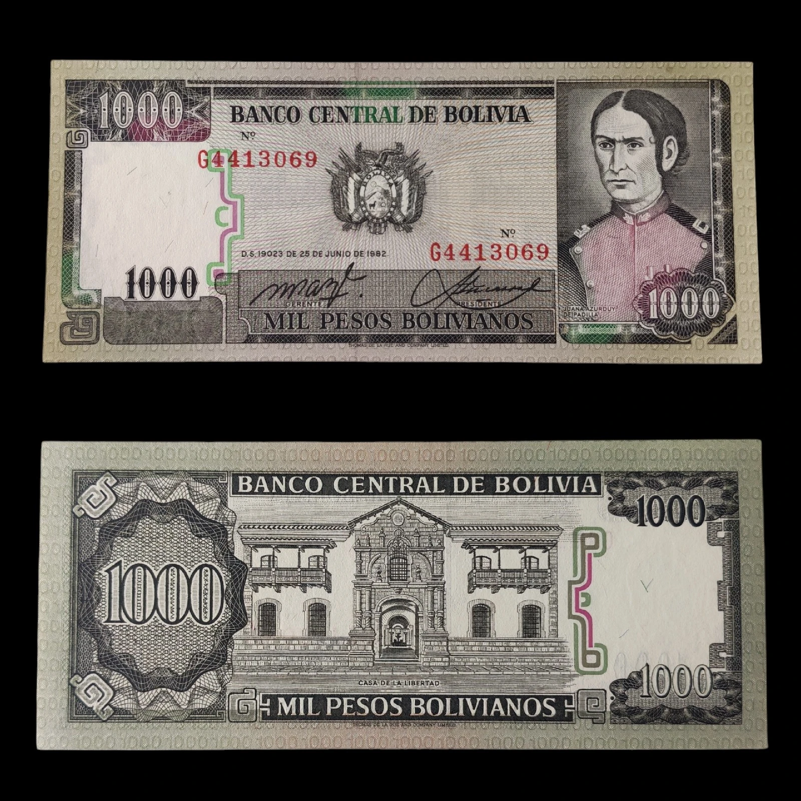 ° Bolivia 1000 pesos UNC