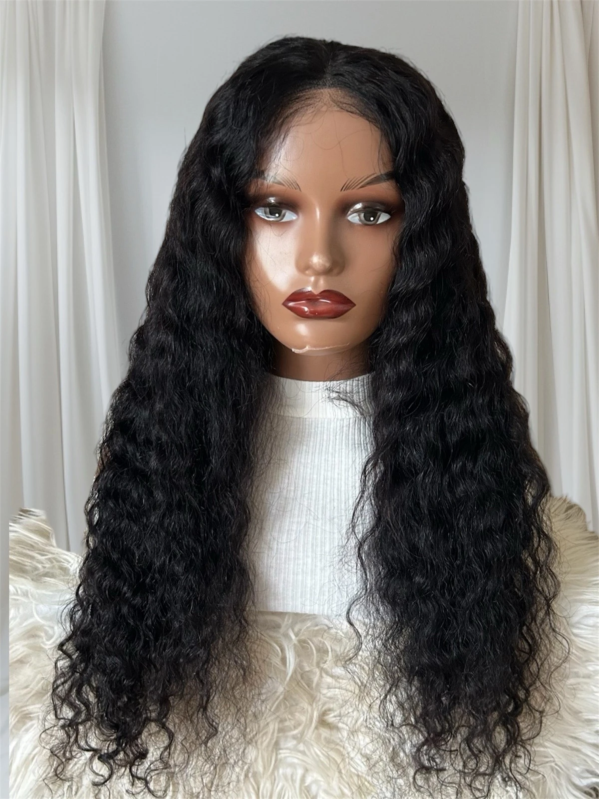 Peluca cabello humano kinky de 26 pulgadas, frontla lace  5x5 glueless  3