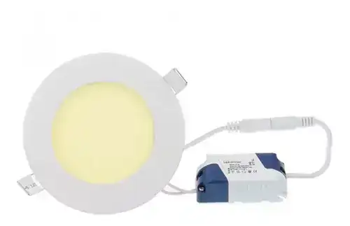 Panel led 6w redondo incrustar luz cálida 
