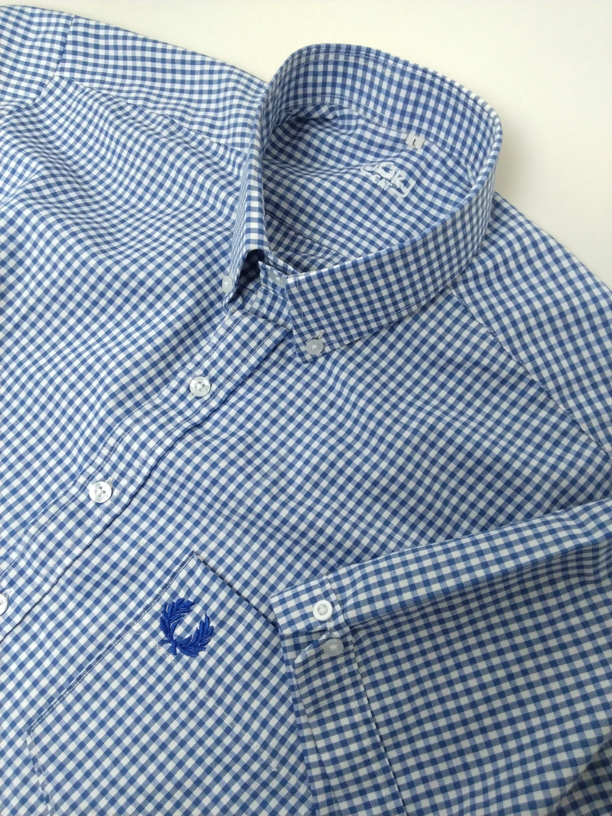 Camisa cuadros azul 