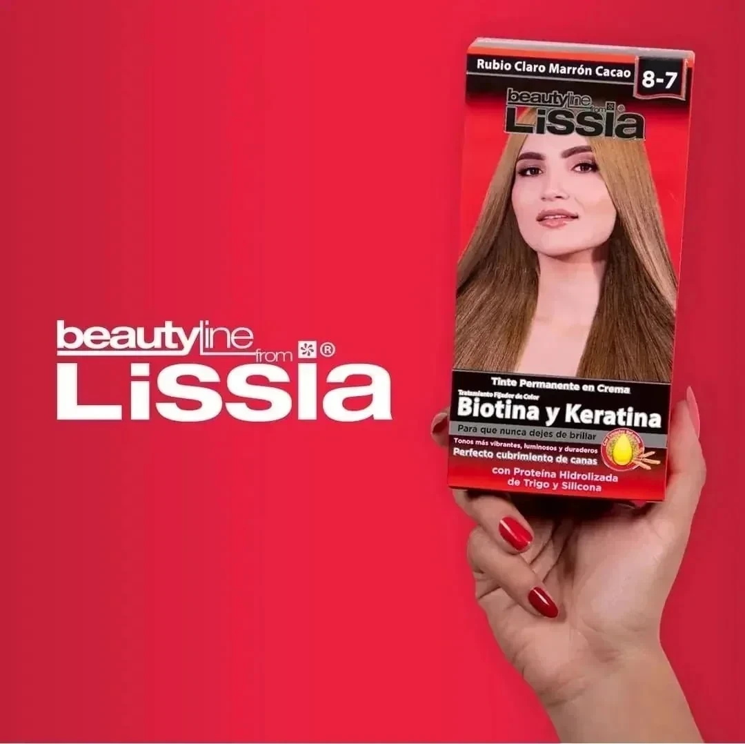 lissia tinte 8.7 rubio claro marron cacao