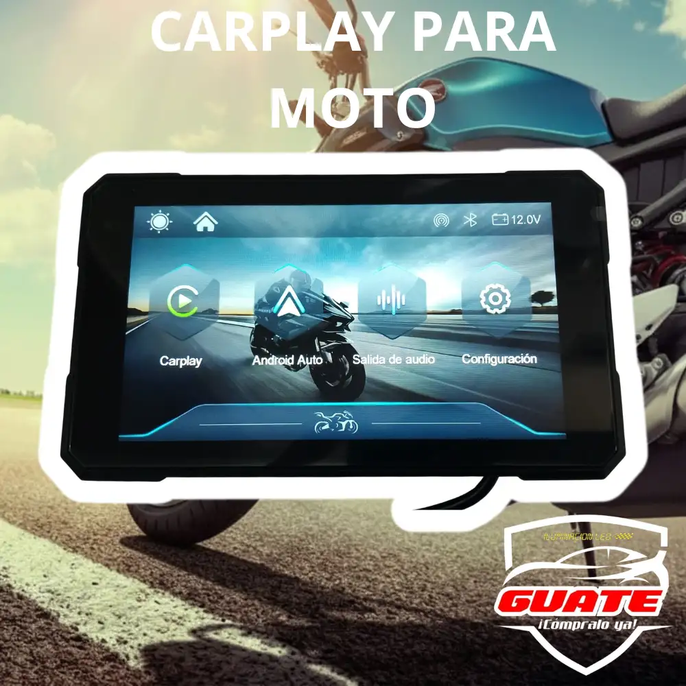 PANTALLA CARPLAY Y ANDROID AUTO 5" PARA MOTO