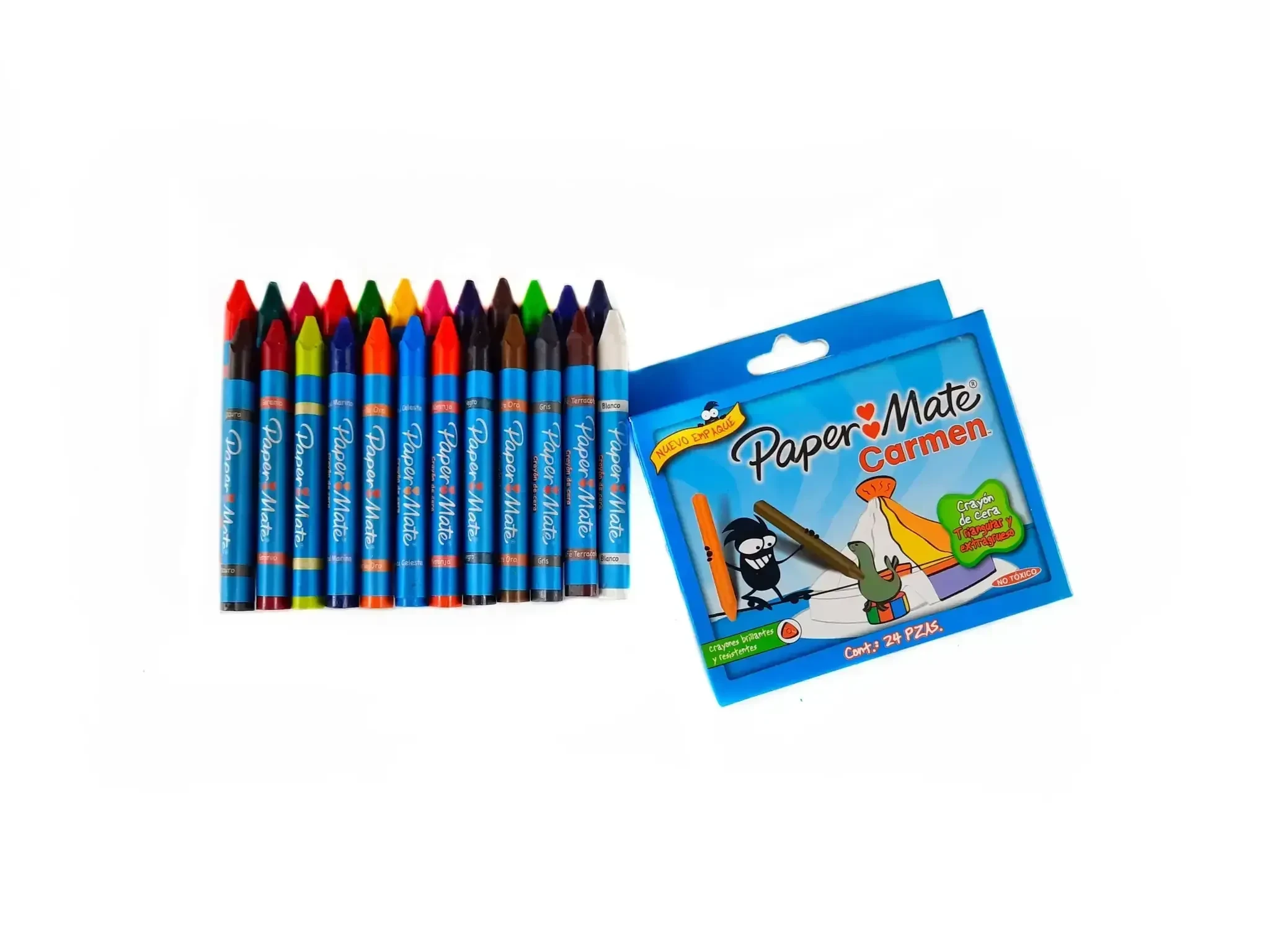 Crayolas carmen 24 colores delgados 2