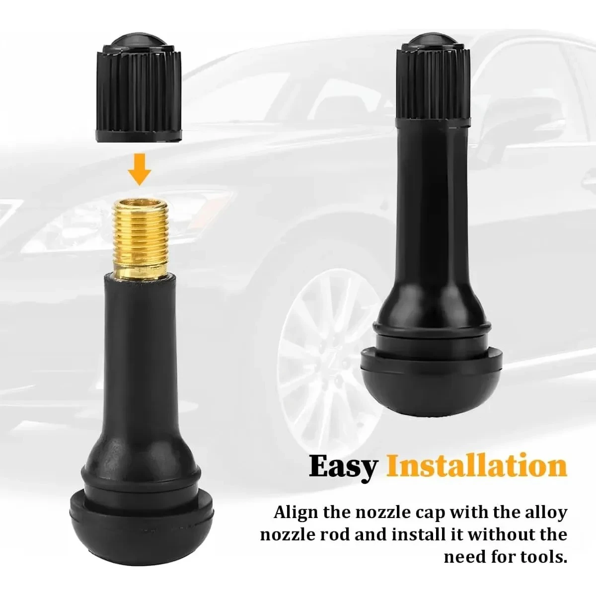 100 Válvulas Goma Para Neumáticos Auto Camión Universal