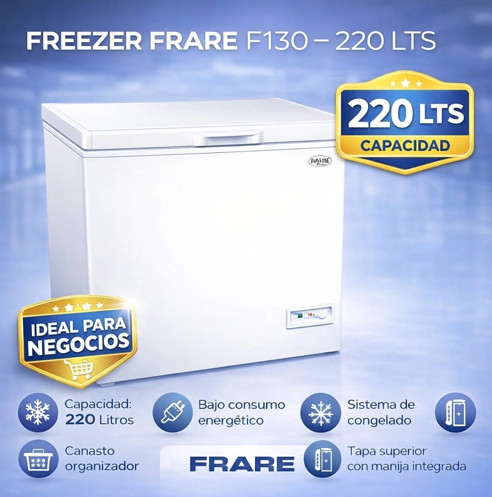 Freezer De Pozo Horizontal Frare  220l Interior Aluminio Color Blanco