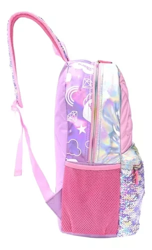 Mochila Matelasse Rosa Con Llavero 18" Pink Fantasy 37610 3