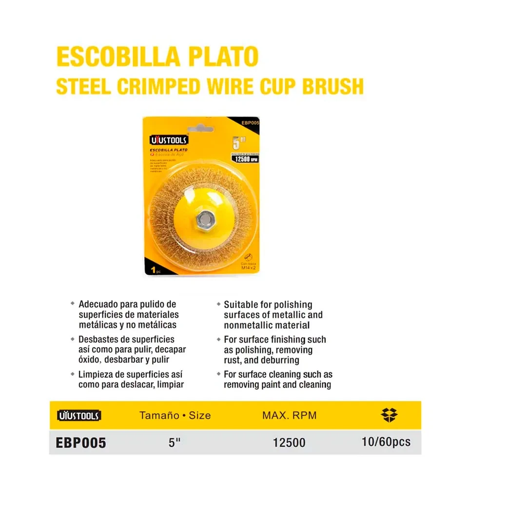 ESCOBILLA PLATO BLISTER UYUST 5¨ 