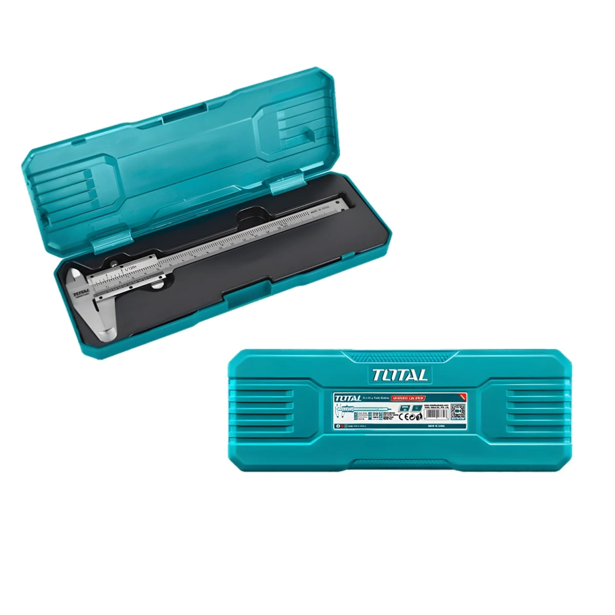 Calibrador manual (vernier) 150mm 6'' con estuche total 2