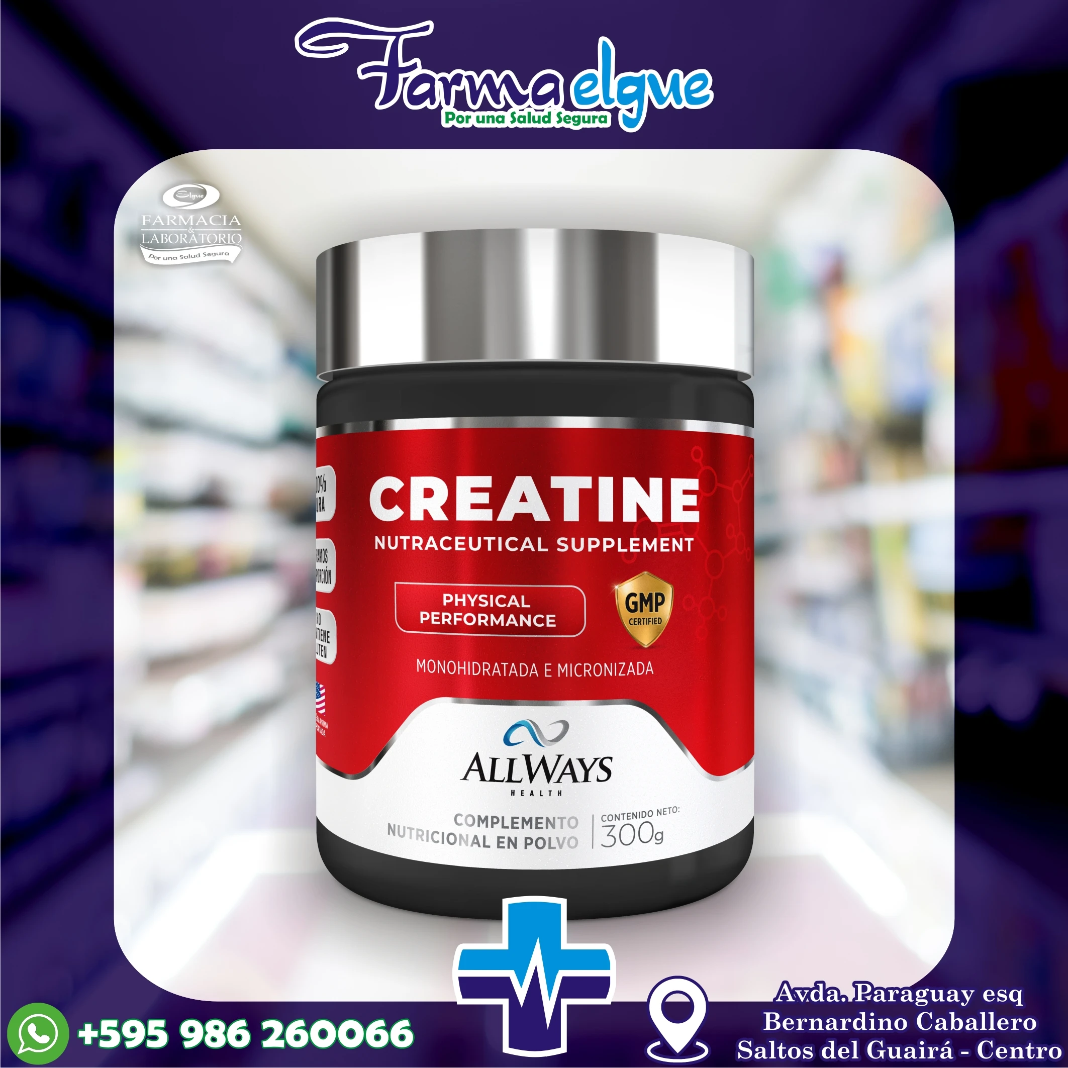 Creatina polvo 300gr