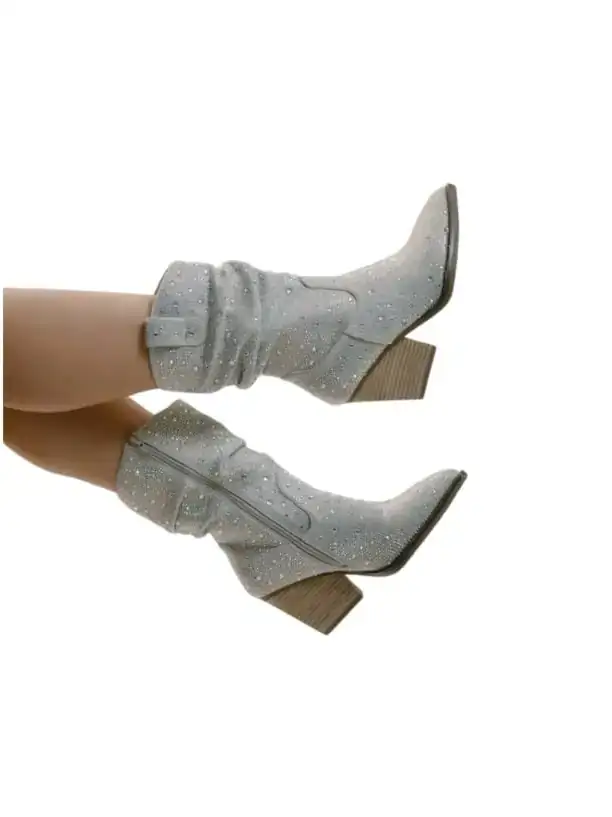 Bota vaquera brillosa