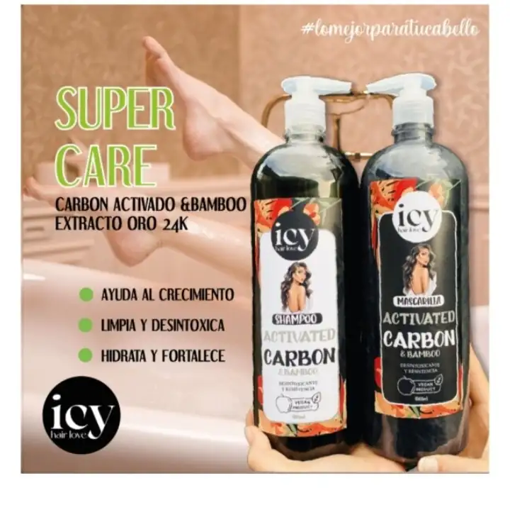 ICY Kit Shampoo y Acondicionador Activated Carbon 3