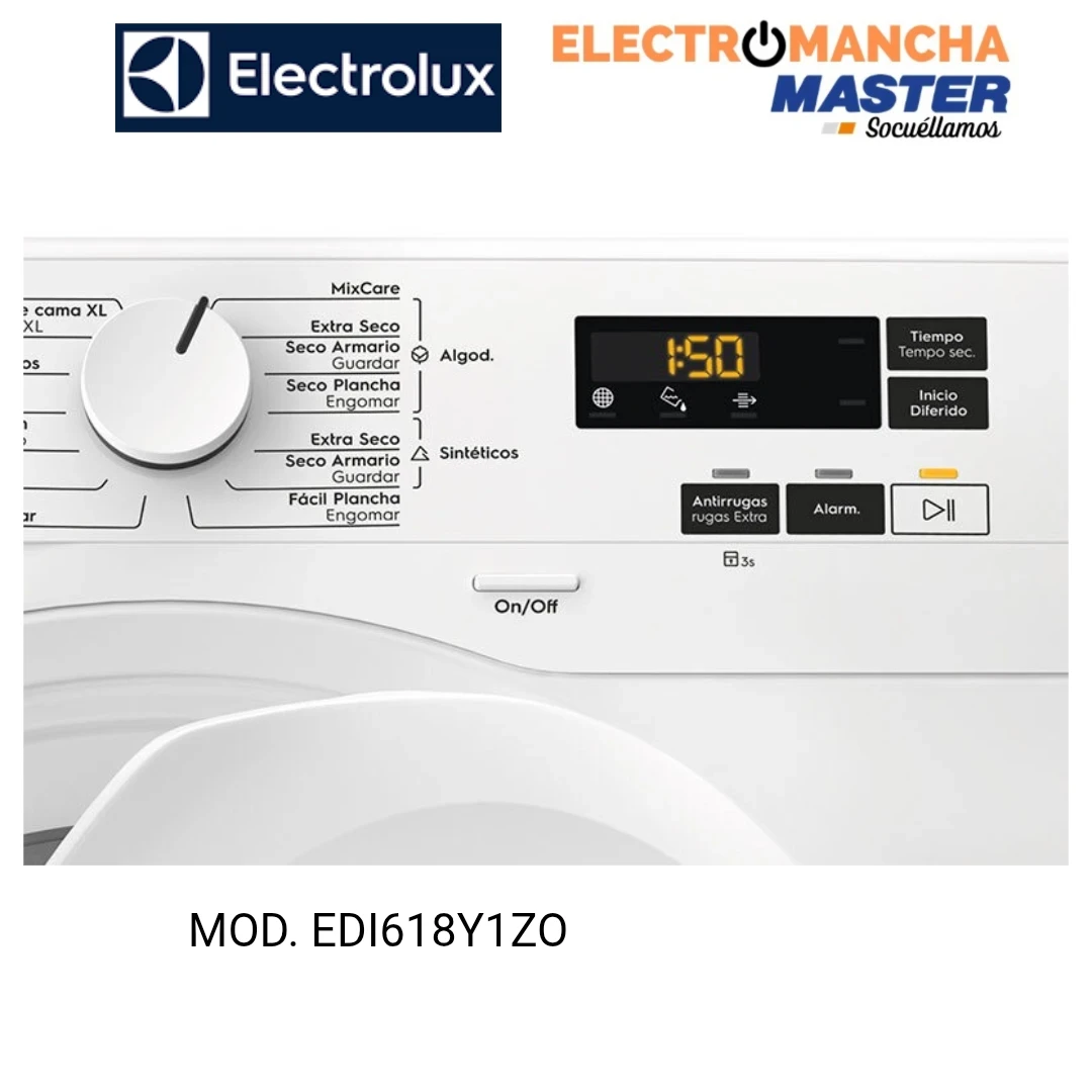 SECADORA ELECTROLUX EDI618Y1ZO 8 KILOS A++ 3